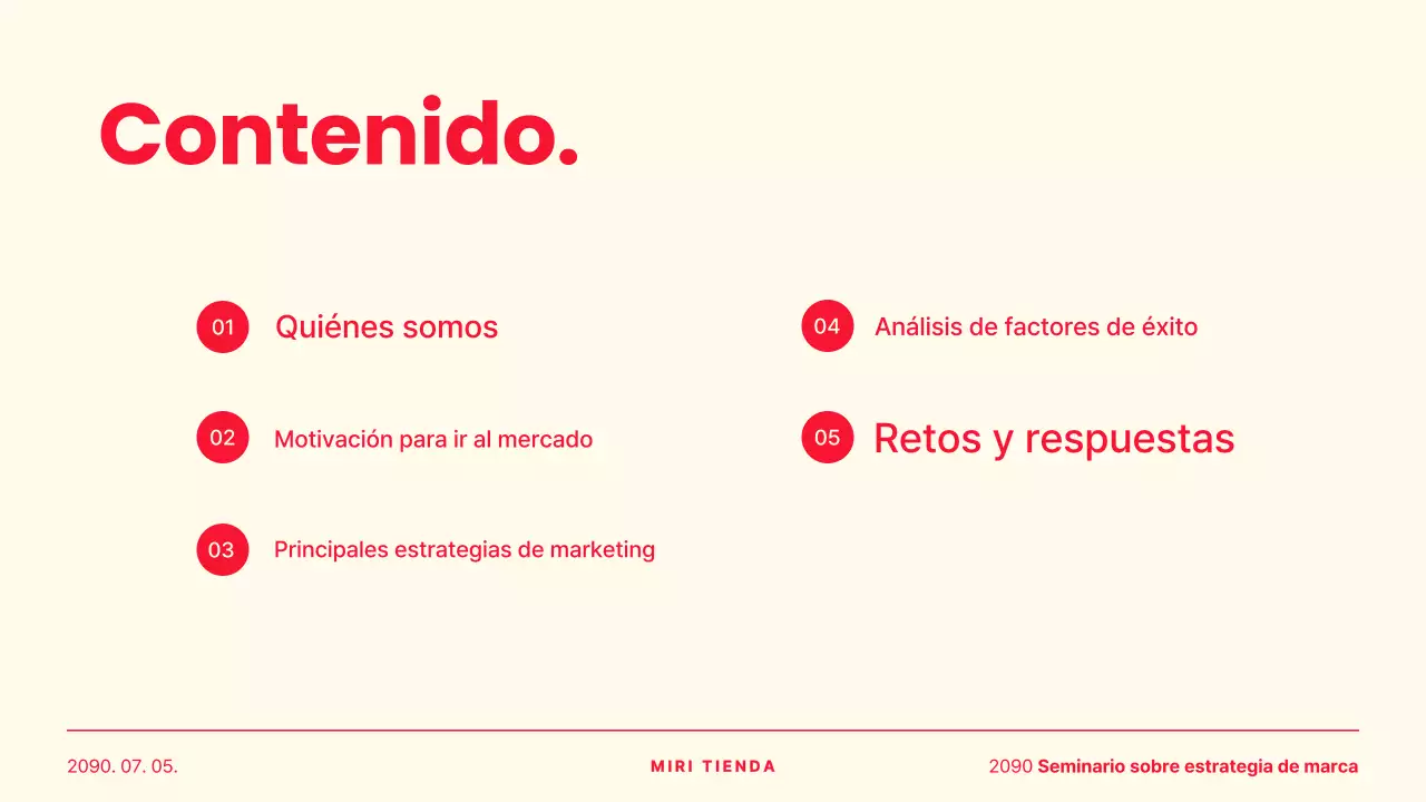 Un caso sencillo de presentación compartida de amarillo y rojo