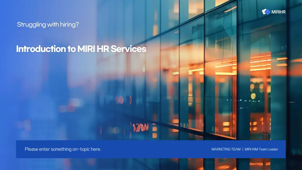 Proposta de serviço de headhunting moderno em azul e branco