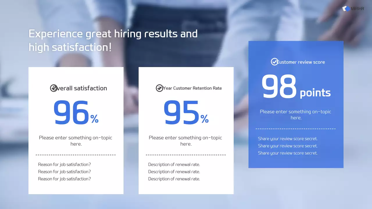 Proposta de serviço de headhunting moderno em azul e branco