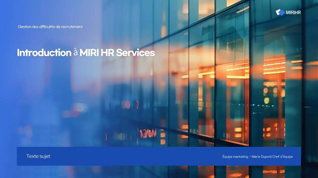 Proposition moderne de service de chasseur de têtes en bleu et blanc