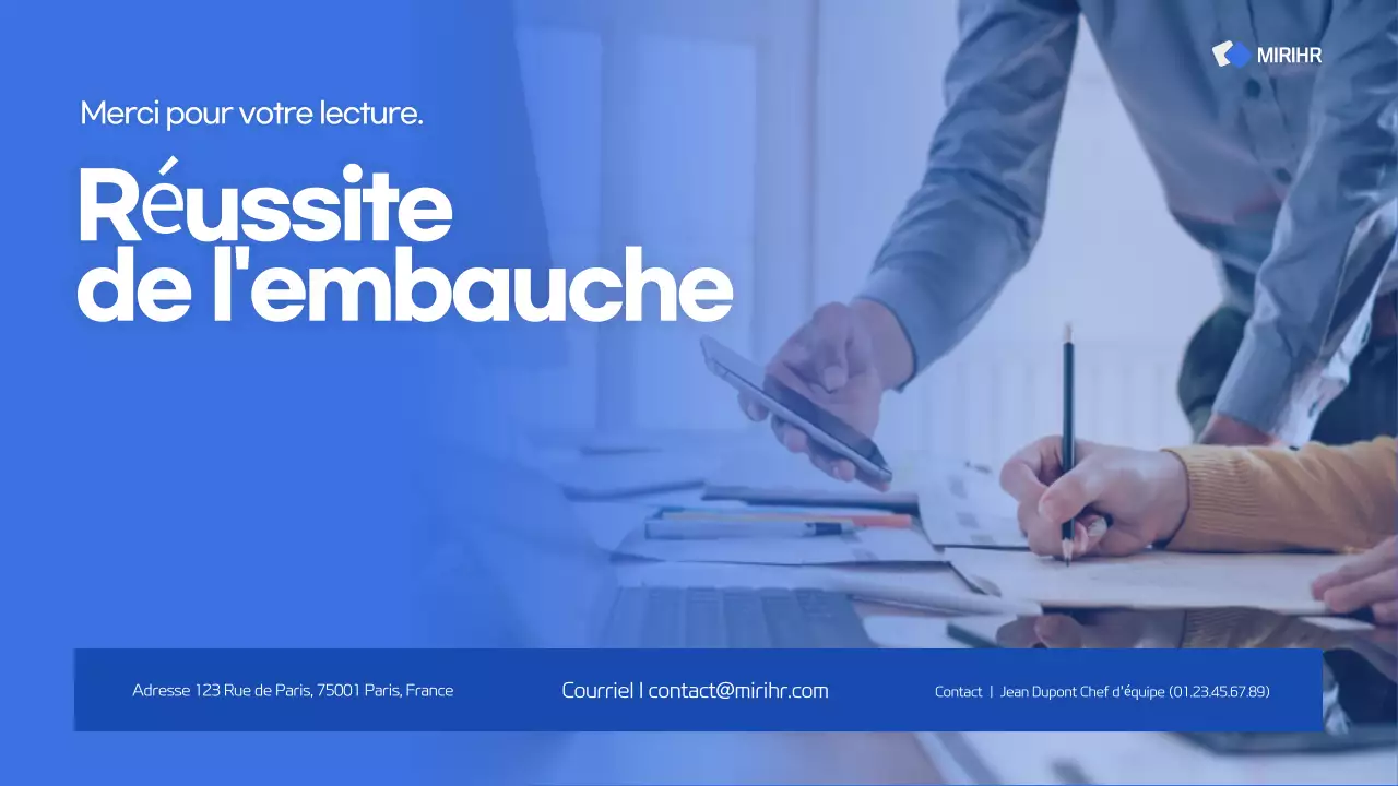 Proposition moderne de service de chasseur de têtes en bleu et blanc