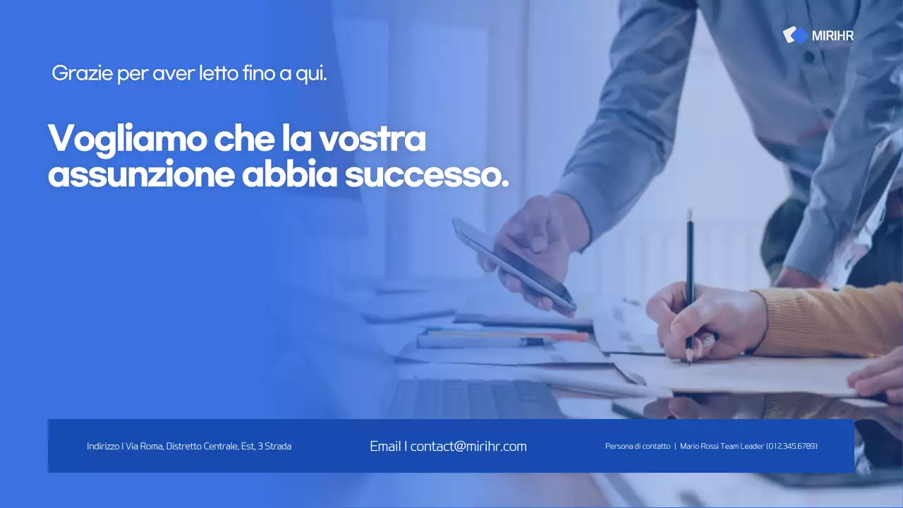 Moderna proposta di servizio di headhunting in blu e bianco