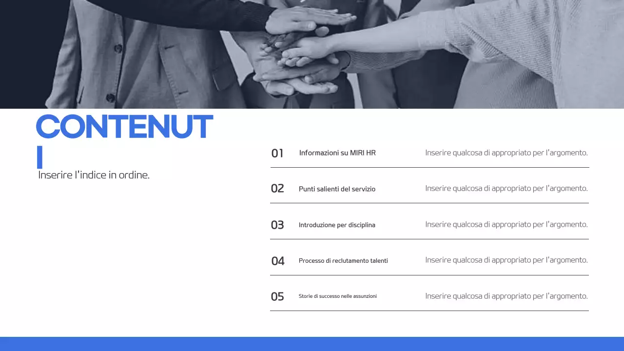 Moderna proposta di servizio di headhunting in blu e bianco