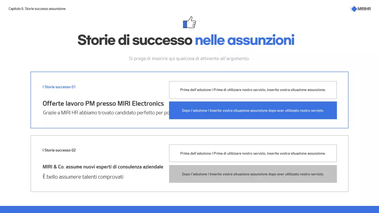 Moderna proposta di servizio di headhunting in blu e bianco