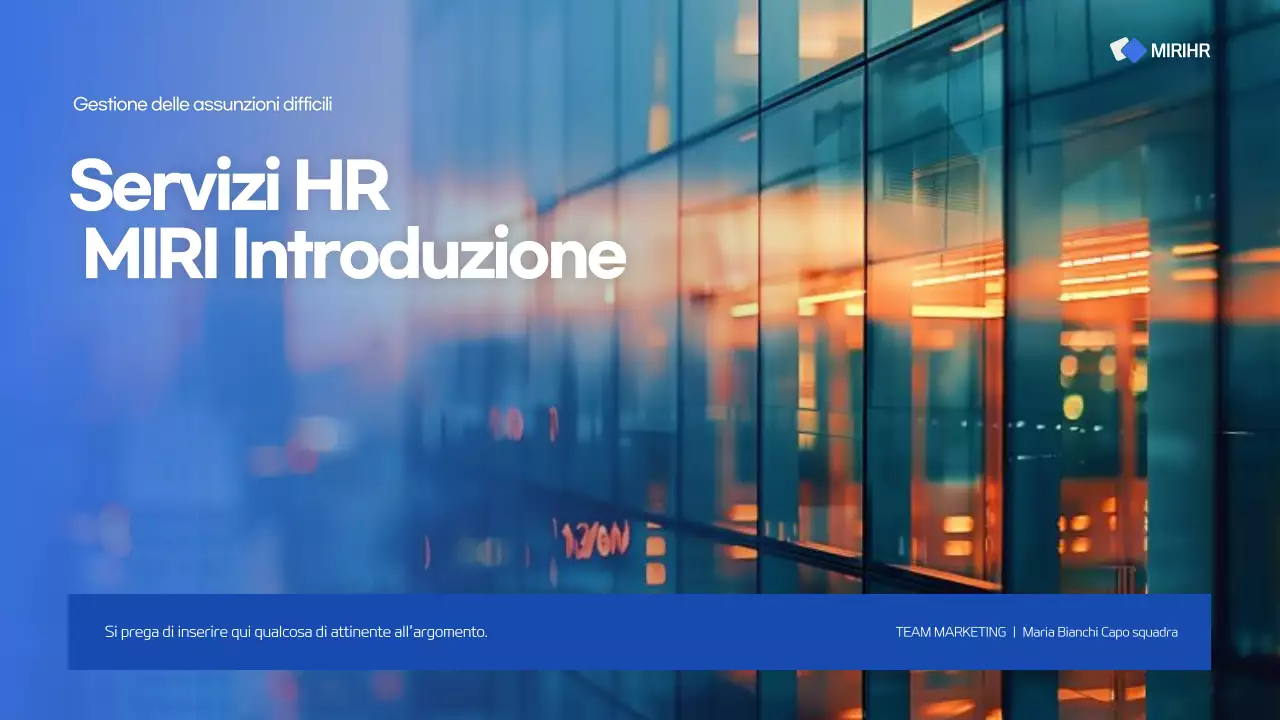 Moderna proposta di servizio di headhunting in blu e bianco