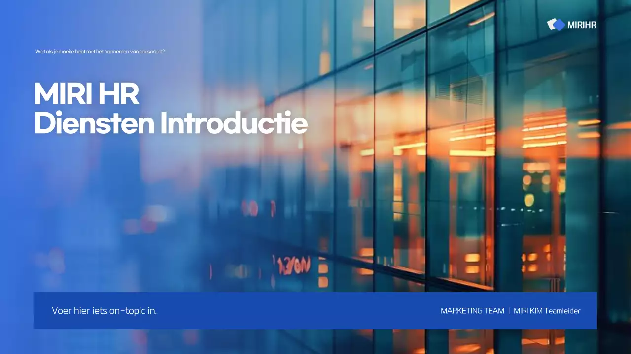 Modern voorstel voor headhunting service in blauw en wit