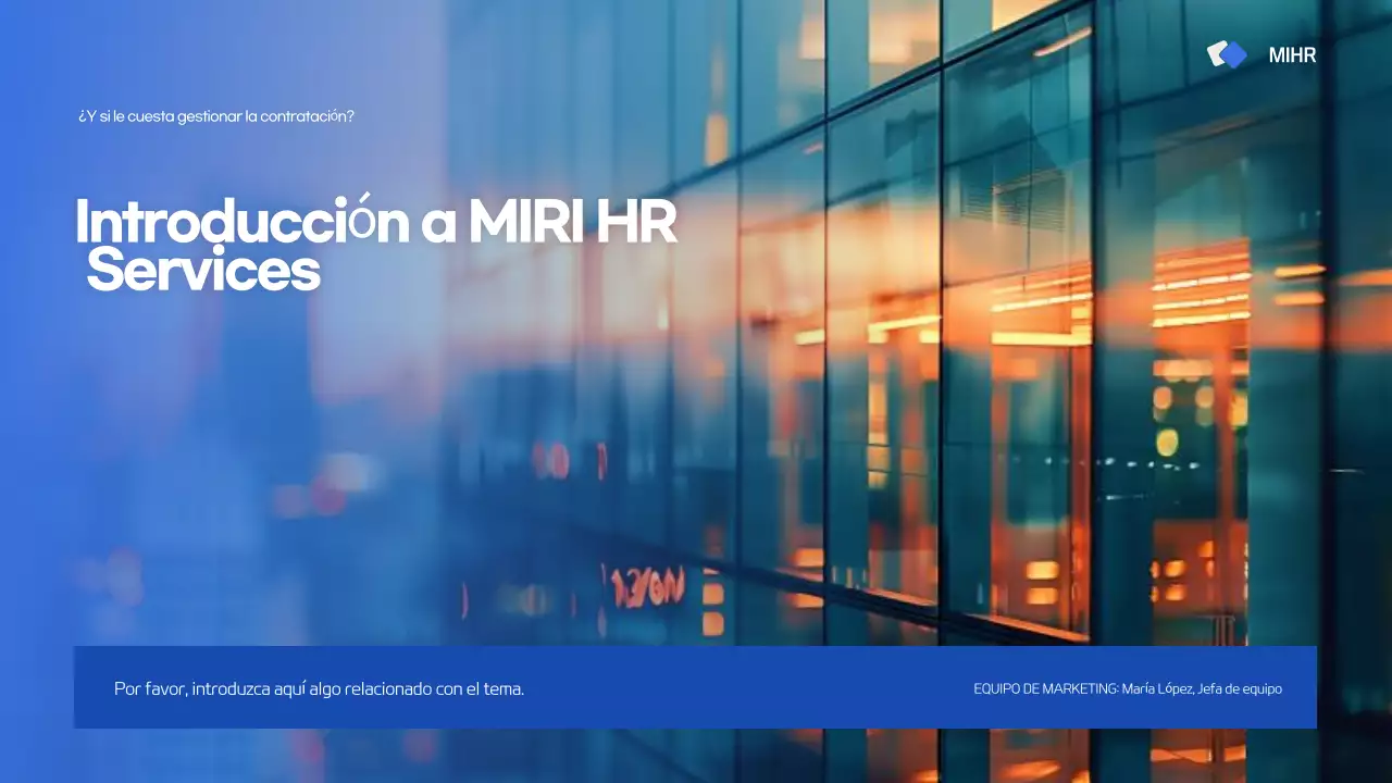 Moderna propuesta de servicio de búsqueda de talentos en azul y blanco