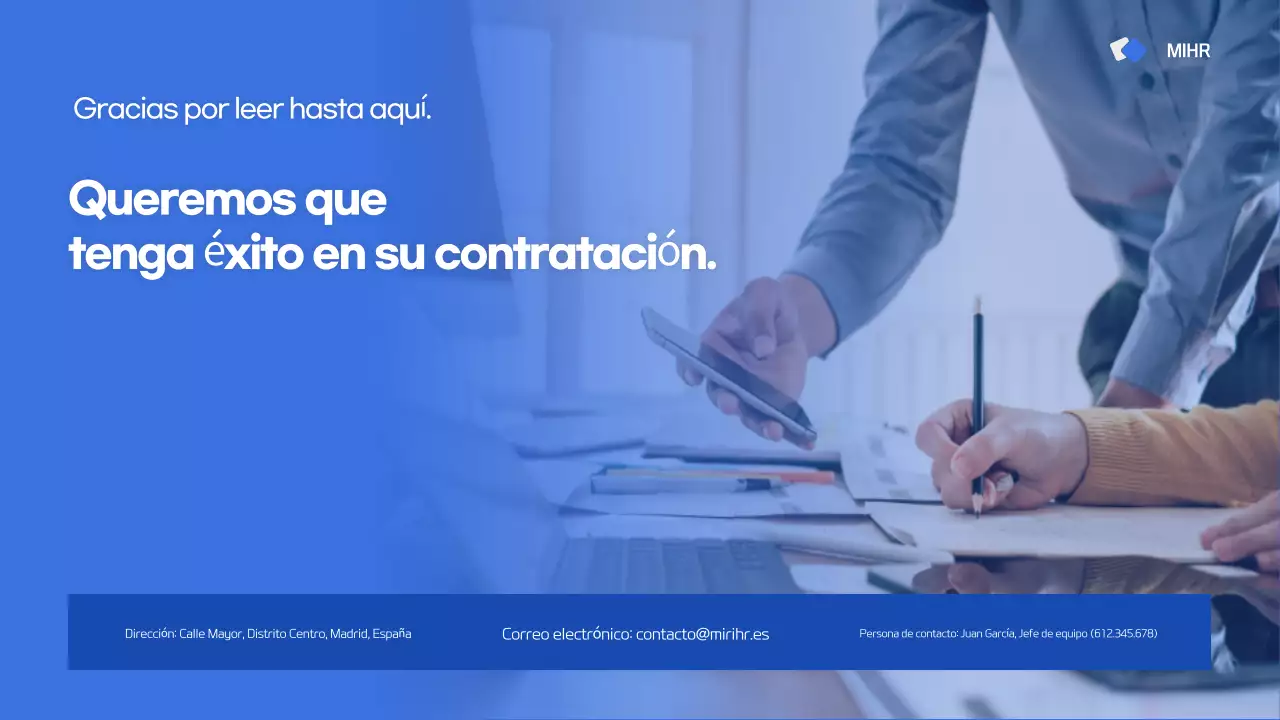 Moderna propuesta de servicio de búsqueda de talentos en azul y blanco