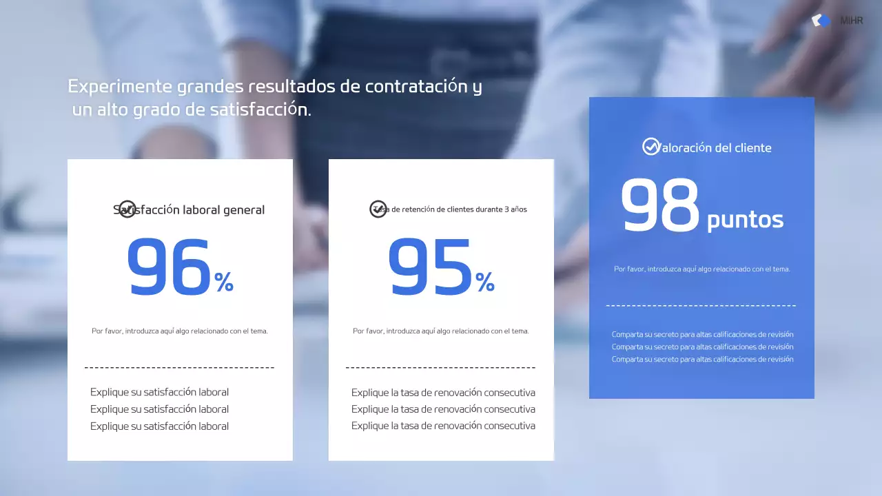 Moderna propuesta de servicio de búsqueda de talentos en azul y blanco