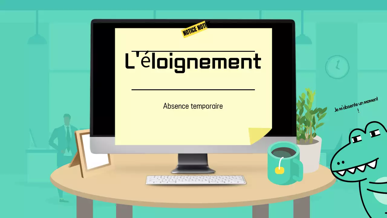 Un joli faire-part de bureau tout simple dans les tons menthe et jaune