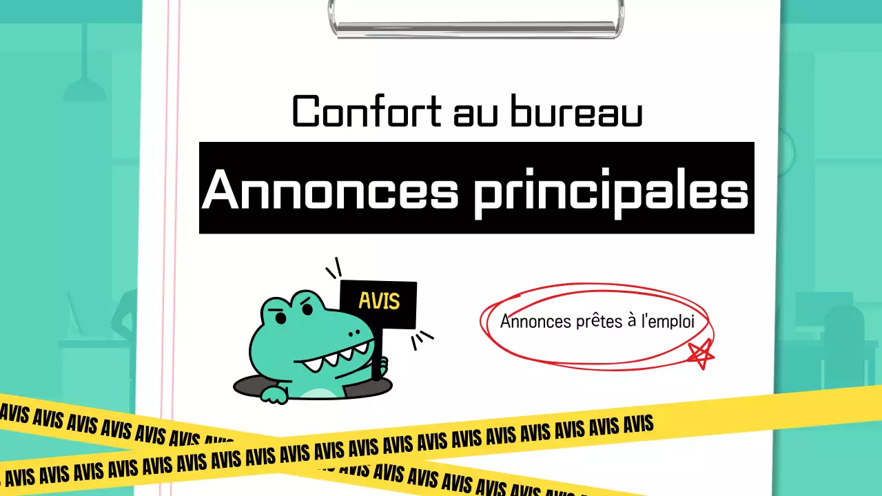 Un joli faire-part de bureau tout simple dans les tons menthe et jaune