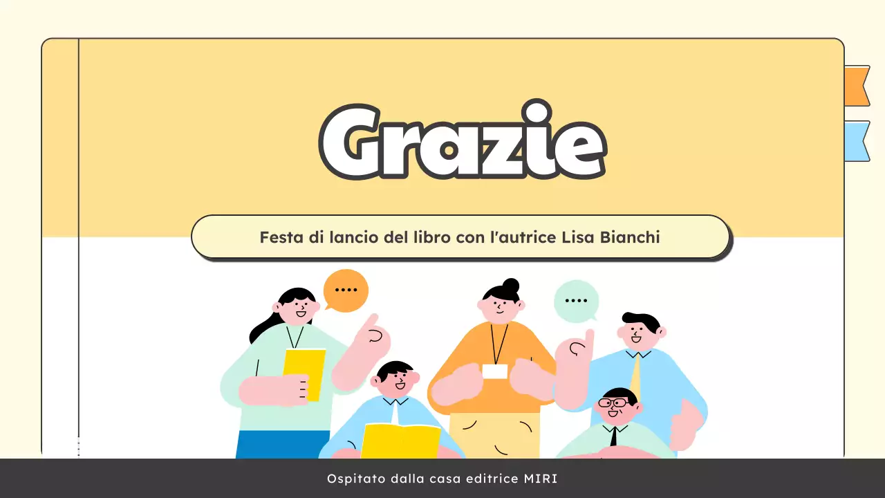 Promuovete una conferenza per il lancio del nuovo libro dell'autore con semplici colori giallo e azzurro.