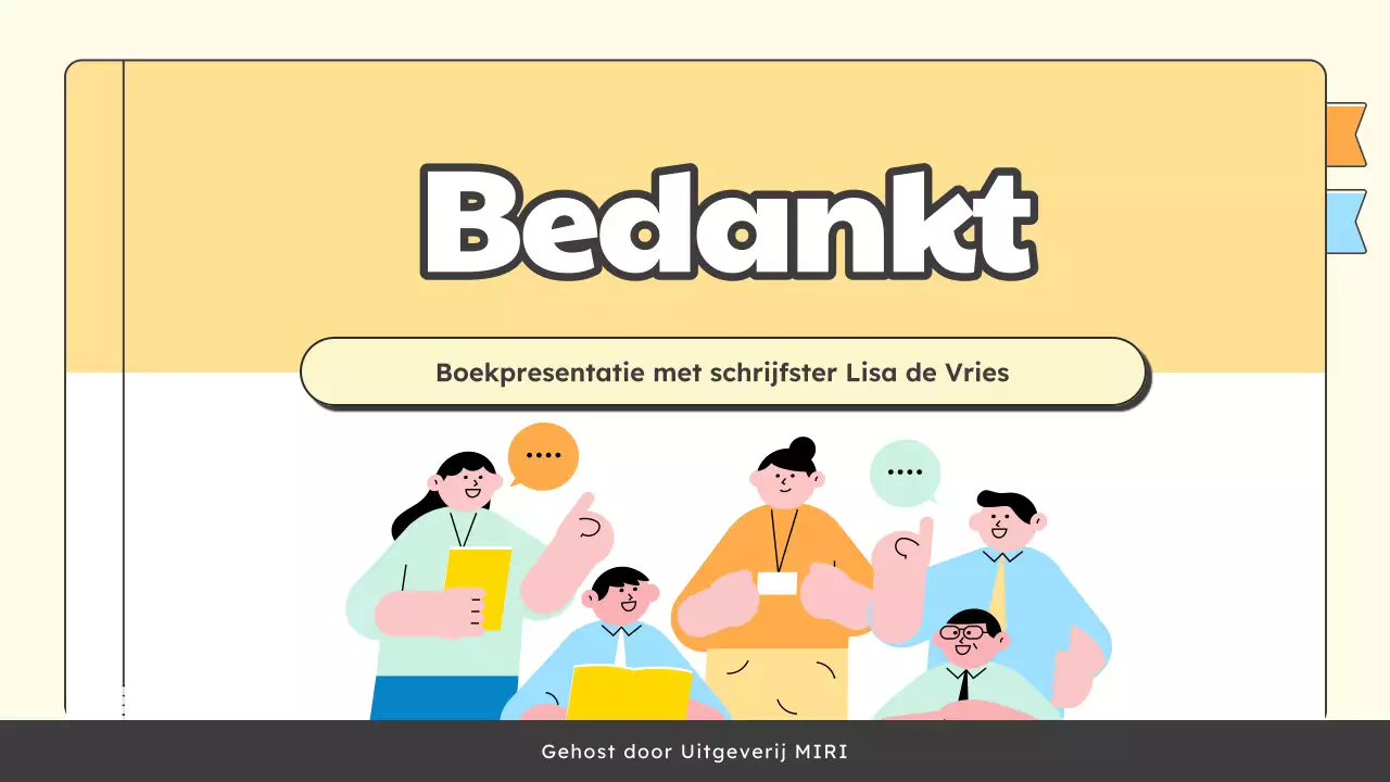 Promoot een boekbespreking voor de lancering van het nieuwe boek van de auteur in eenvoudig geel en lichtblauw.
