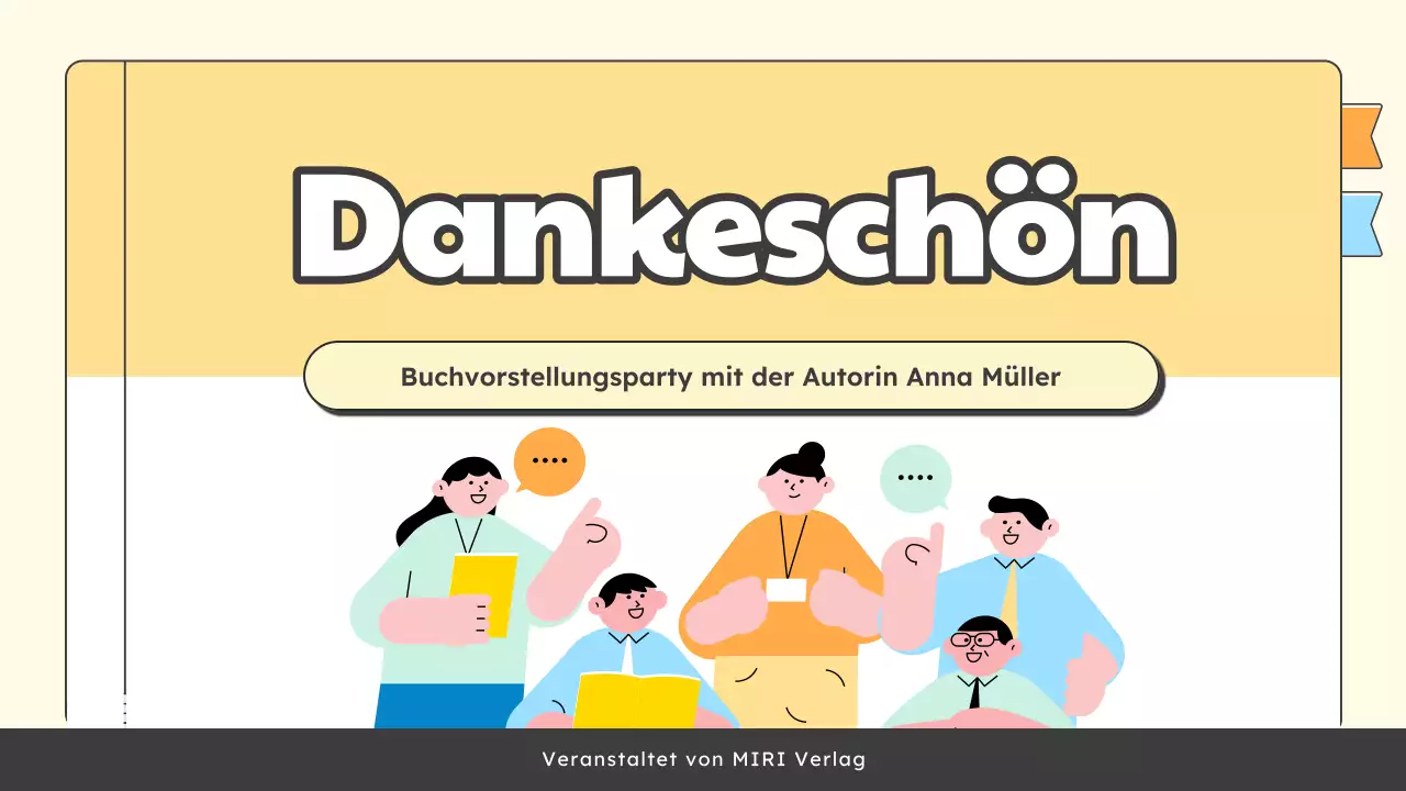 Bewerben Sie eine Buchbesprechung zur Einführung des neuen Buches des Autors in schlichtem Gelb und Hellblau.