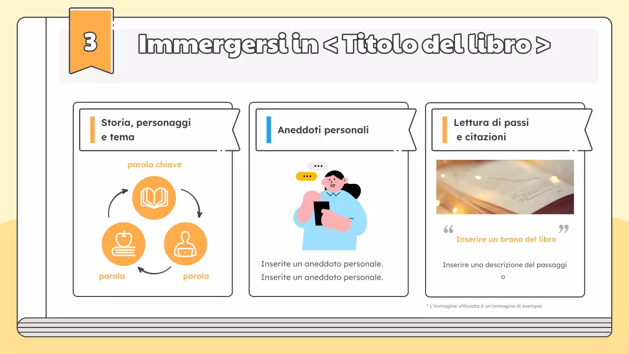 Promuovete una conferenza per il lancio del nuovo libro dell'autore con semplici colori giallo e azzurro.