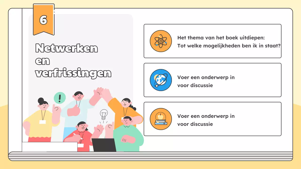 Promoot een boekbespreking voor de lancering van het nieuwe boek van de auteur in eenvoudig geel en lichtblauw.