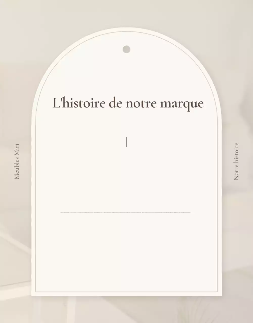 Promouvoir une présentation de meubles simples dans les tons marron et beige