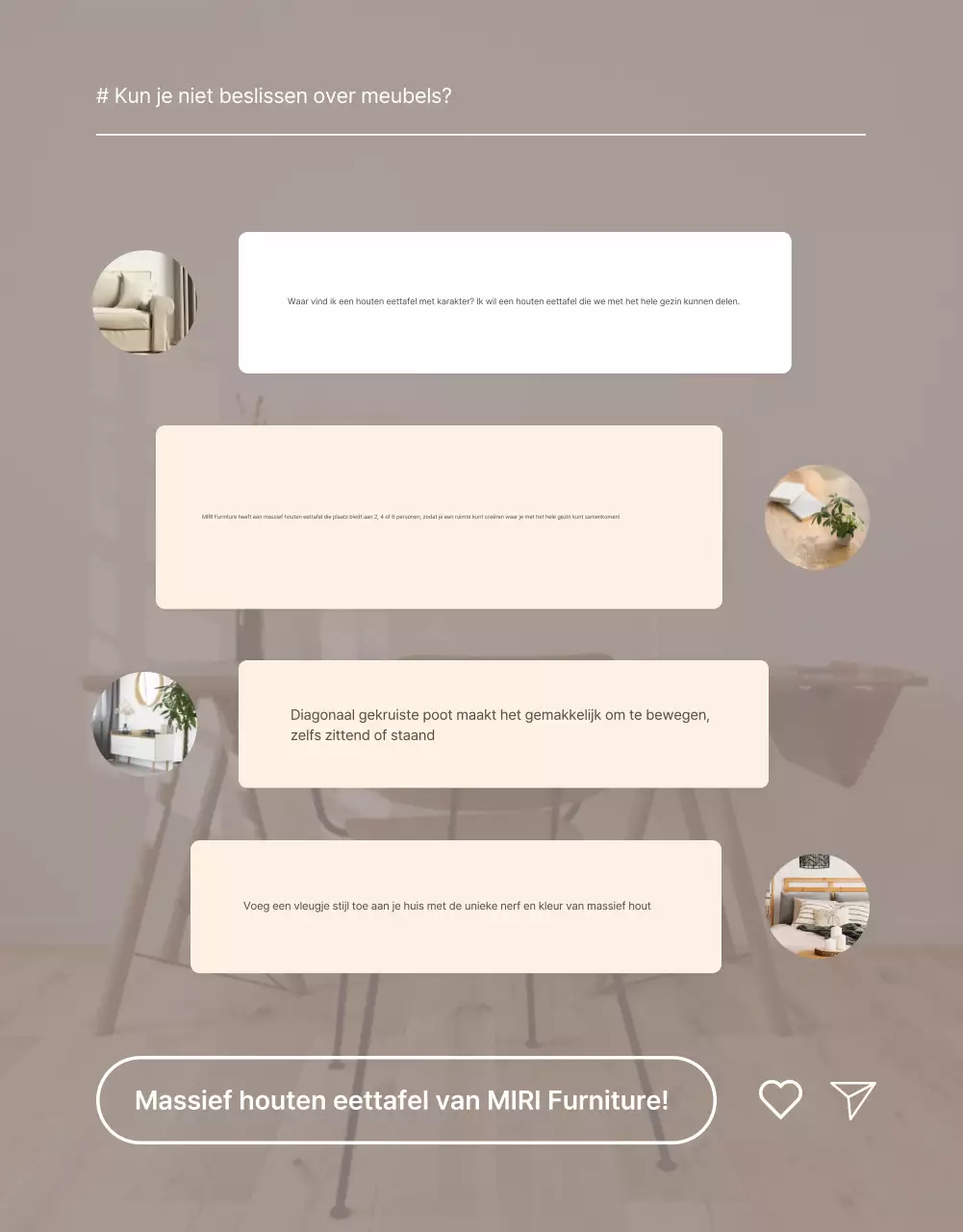 Promoot een eenvoudige meubelintro in bruin en beige