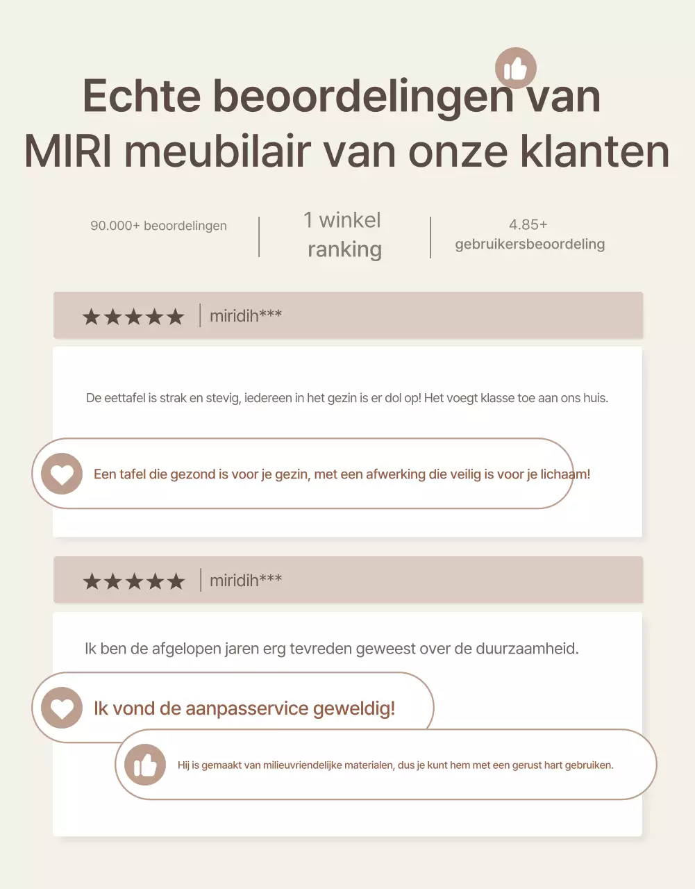 Promoot een eenvoudig meubelreview-evenement in bruin en beige