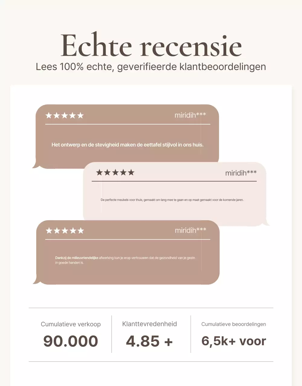 Promoot een eenvoudig meubelreview-evenement in bruin en beige