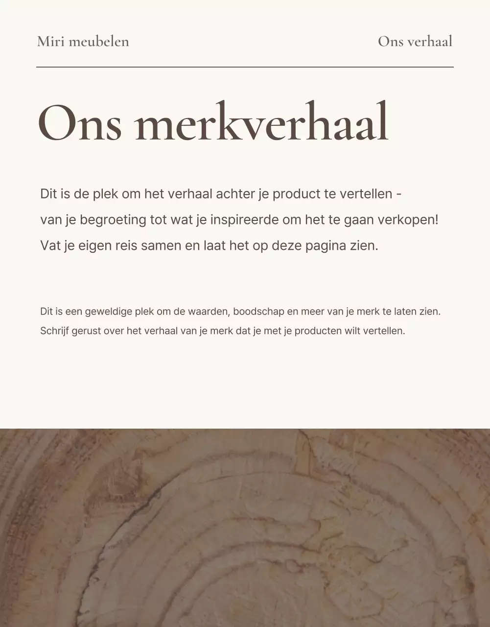 Promoot een eenvoudige meubelintro in bruin en beige