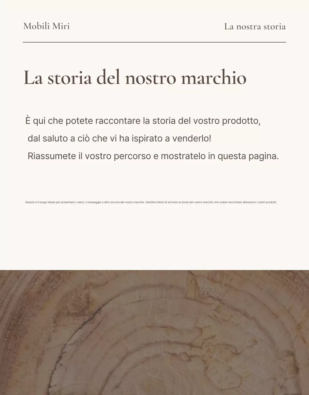 Promuovere una semplice introduzione di mobili in marrone e beige