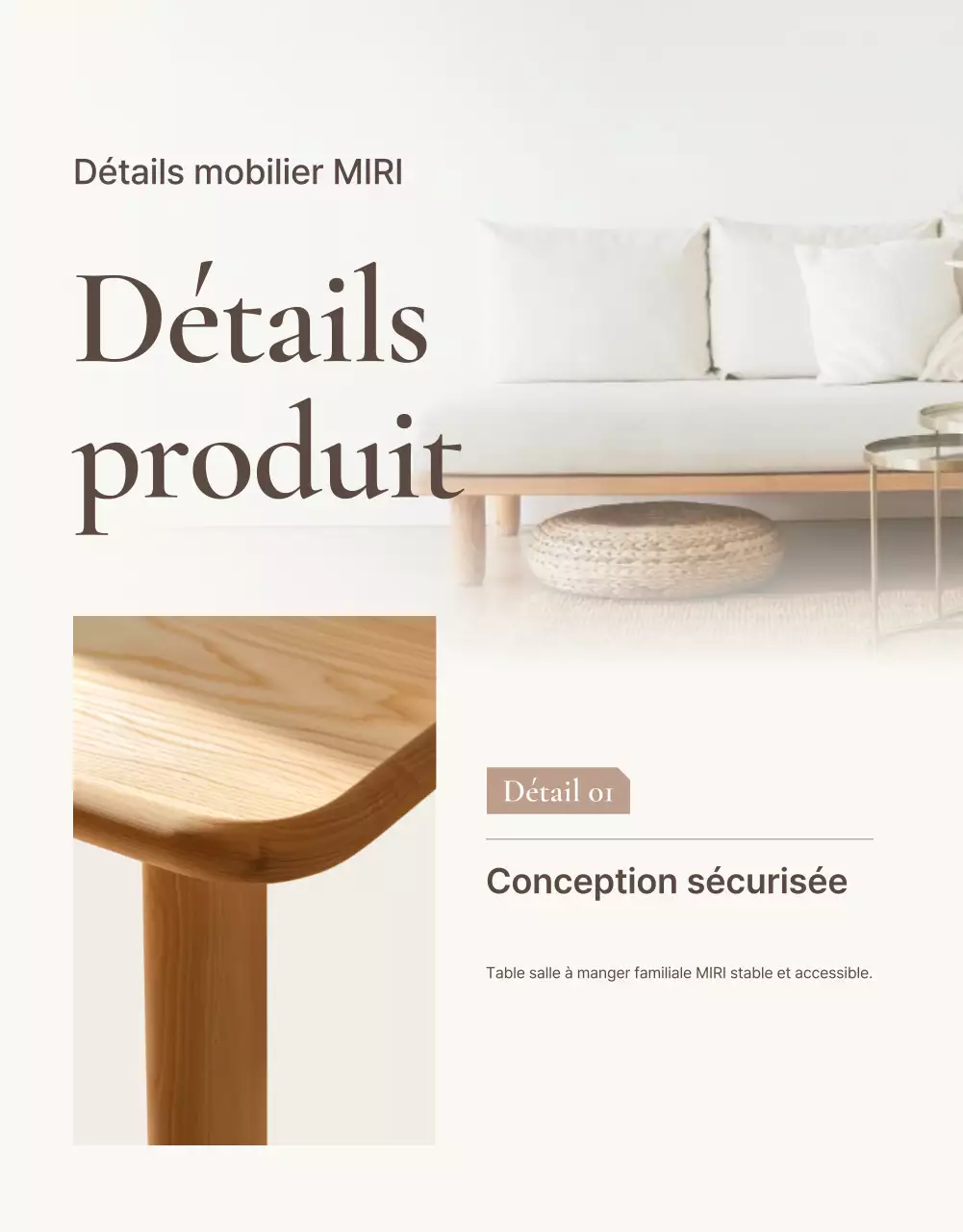 Promouvoir un mobilier simple dans les tons marron et beige