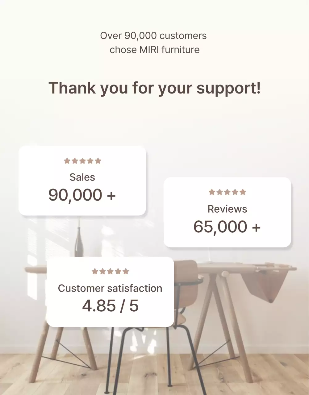 Promover móveis simples em castanho e bege