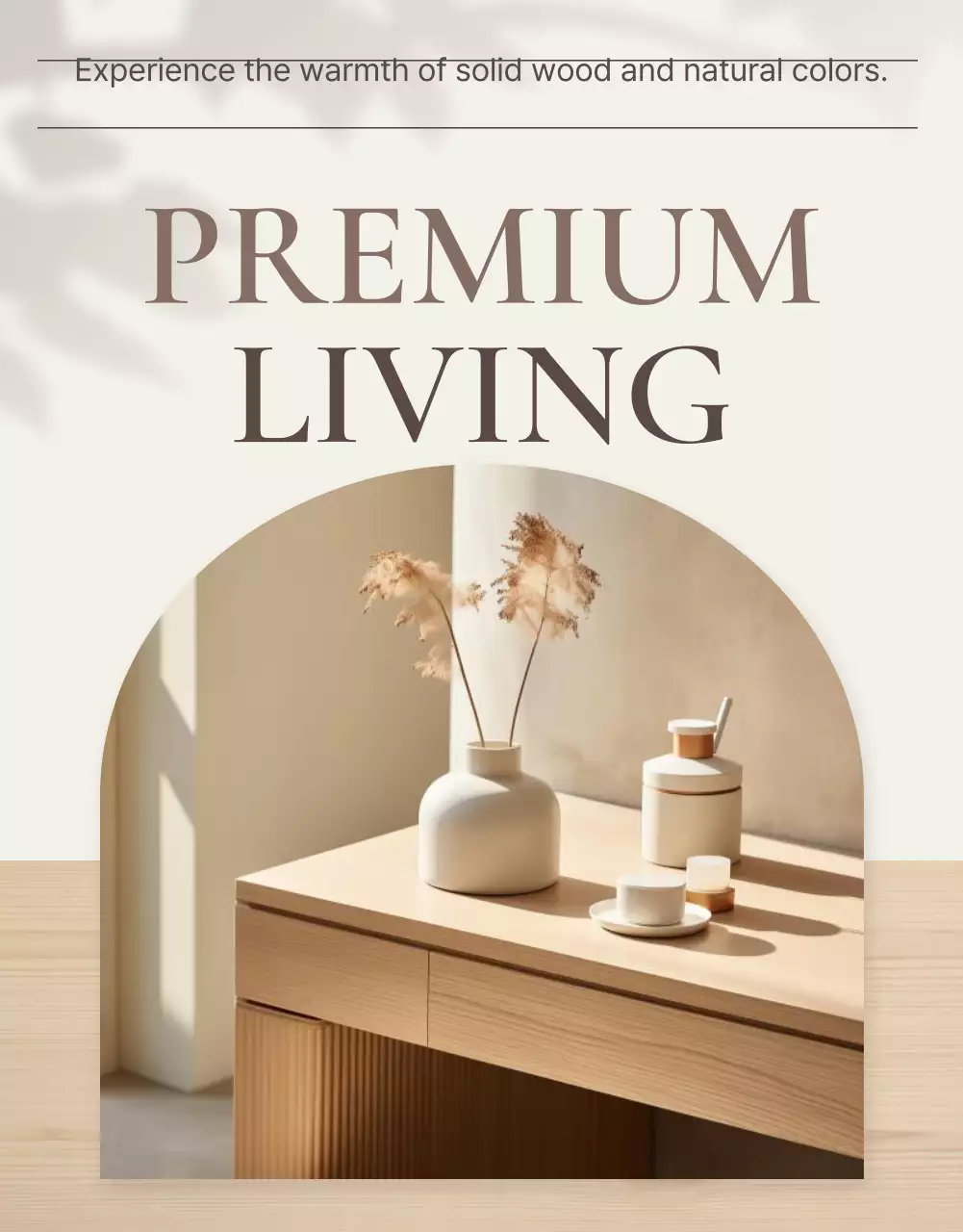 Promote simple furniture in brown and beige