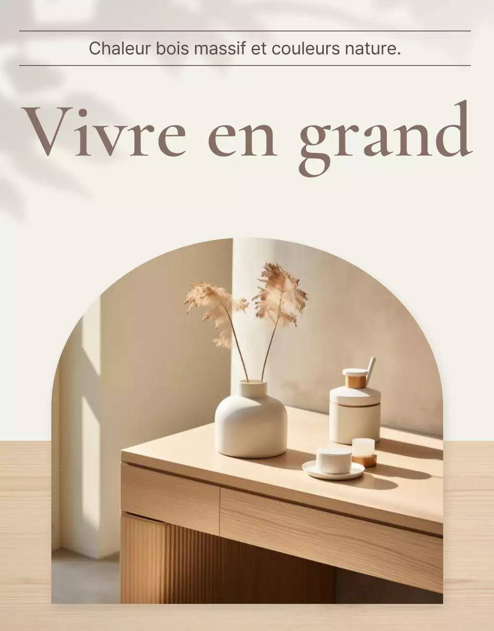 Promouvoir un mobilier simple dans les tons marron et beige
