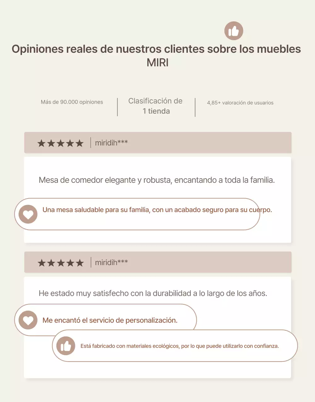 Promueva un sencillo evento de revisión de muebles en marrón y beige