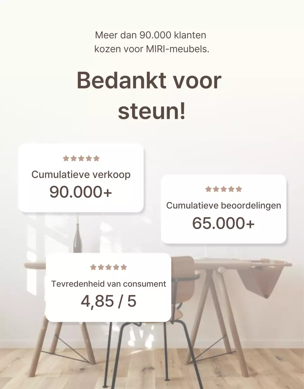 Promoot eenvoudige meubels in bruin en beige