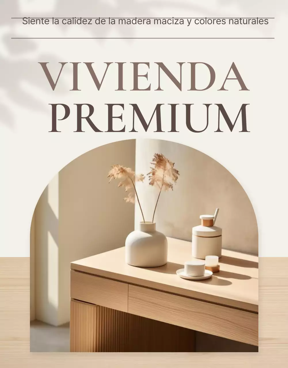 Promover muebles sencillos en marrón y beige
