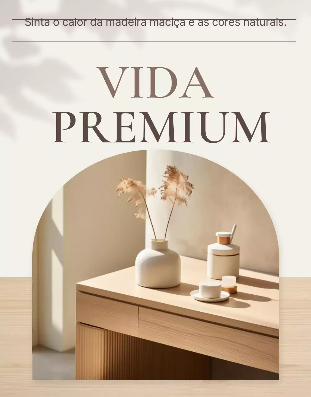 Promover móveis simples em castanho e bege