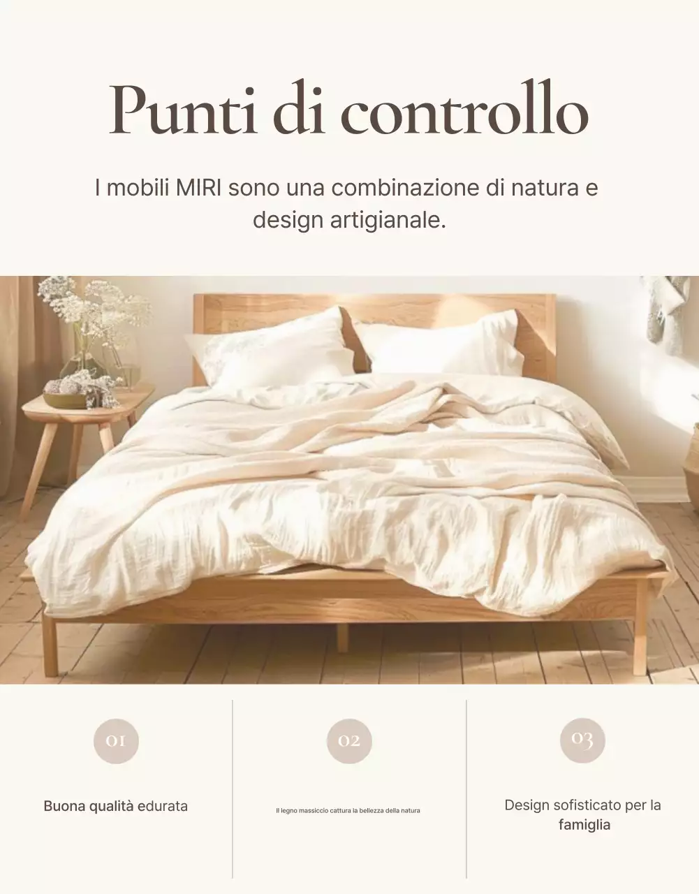 Promuovere mobili semplici in marrone e beige