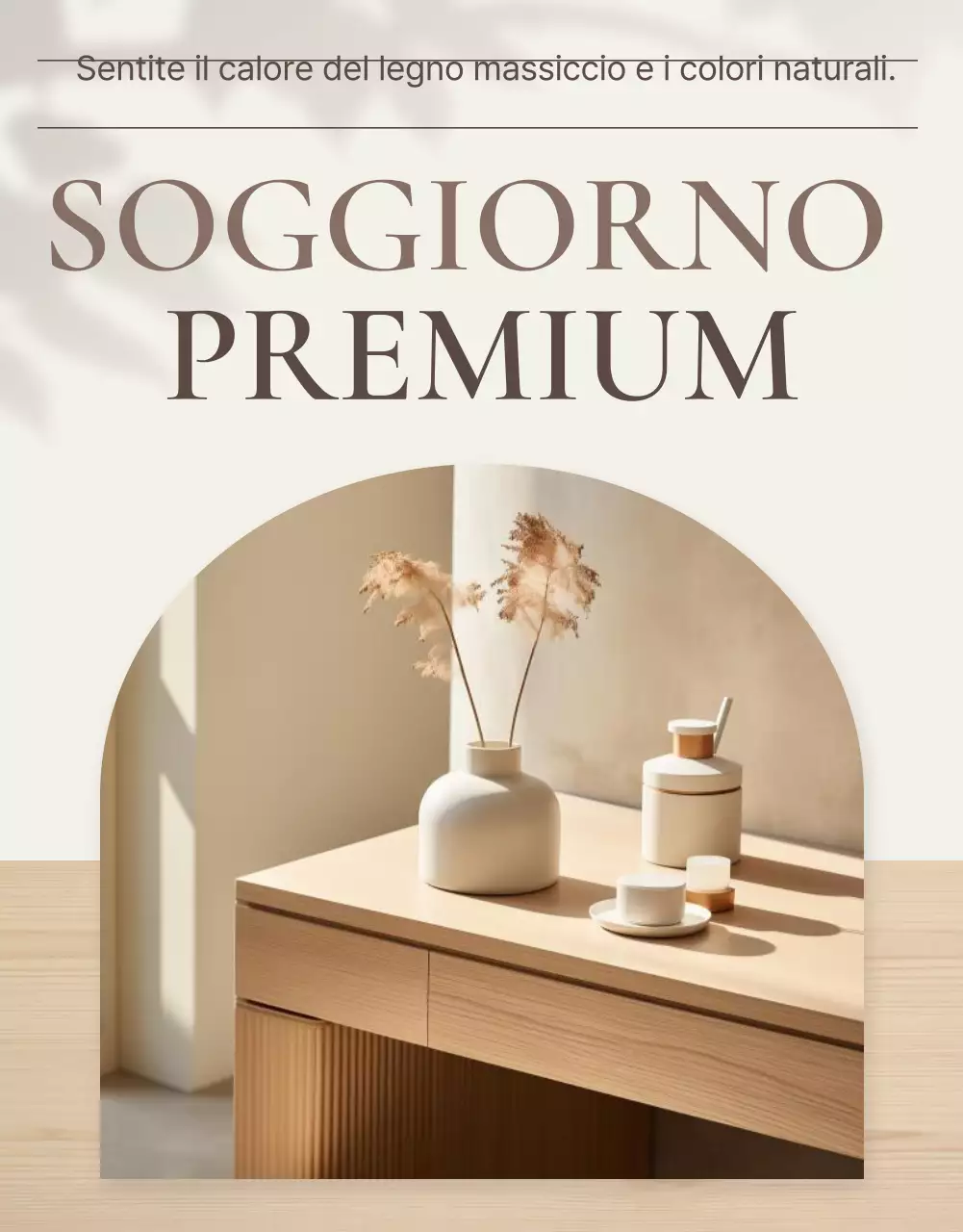 Promuovere mobili semplici in marrone e beige