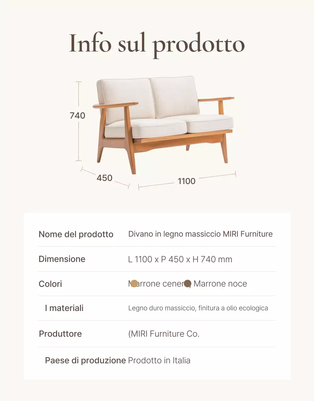 Promuovere mobili semplici in marrone e beige