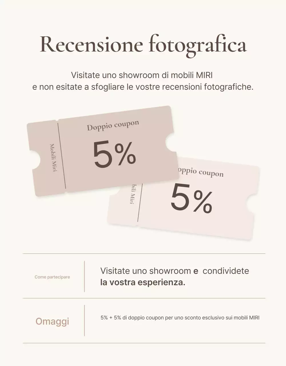 Promuovere mobili semplici in marrone e beige