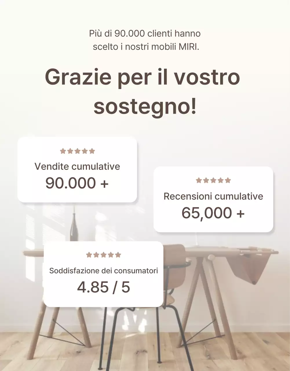 Promuovere mobili semplici in marrone e beige