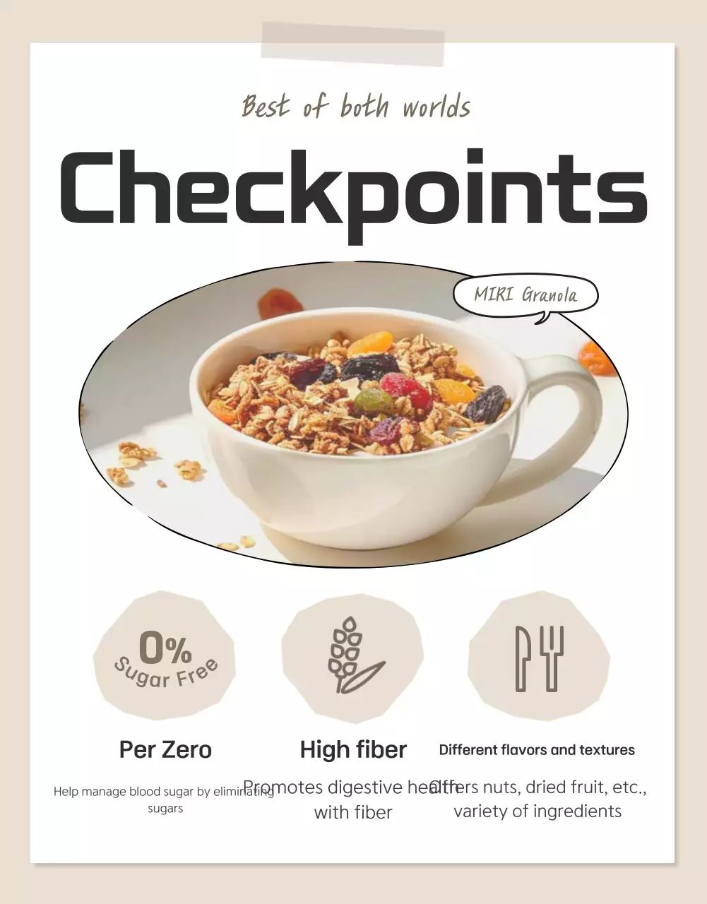 Promote basic granola checkpoints in browns and beiges