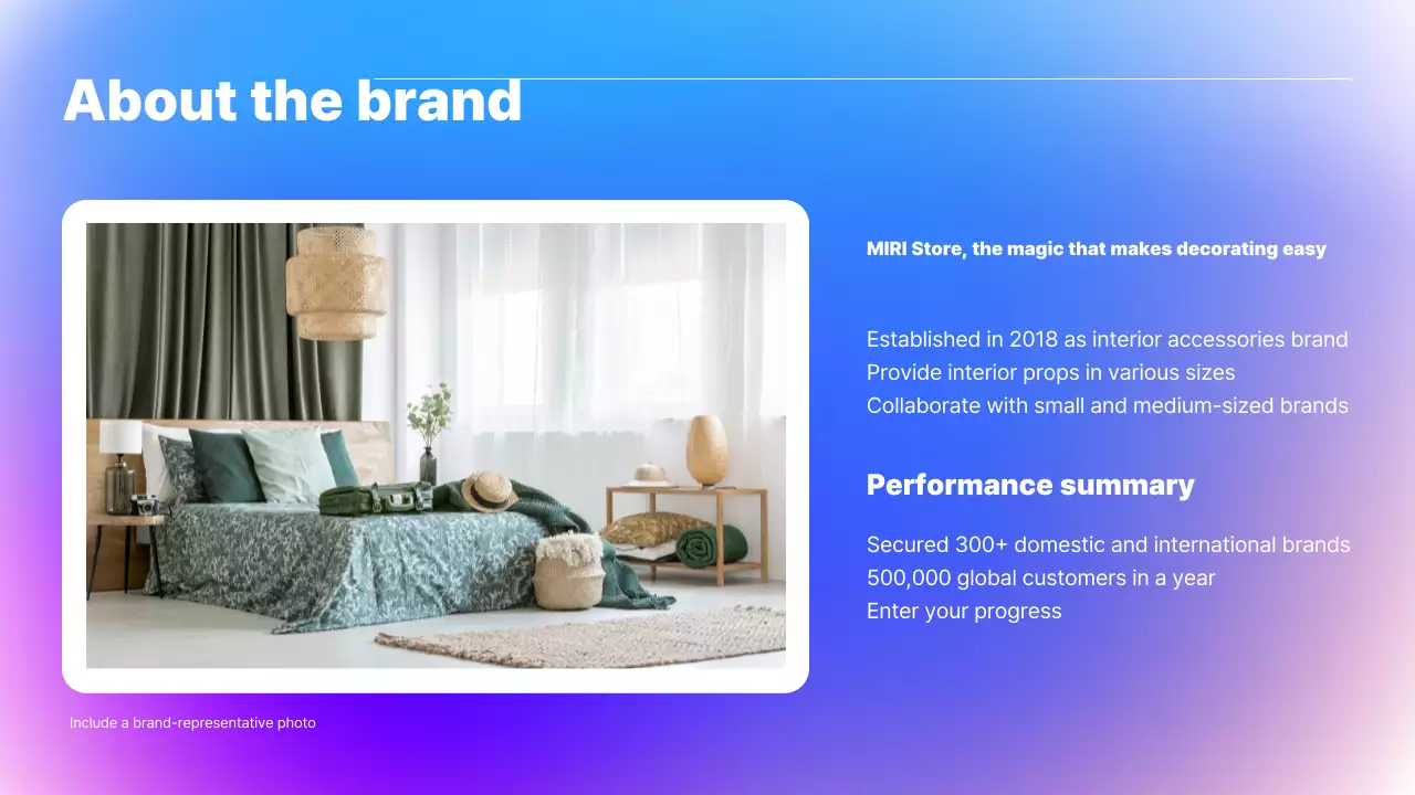 Apresentação do seminário com exemplos modernos de azul e púrpura