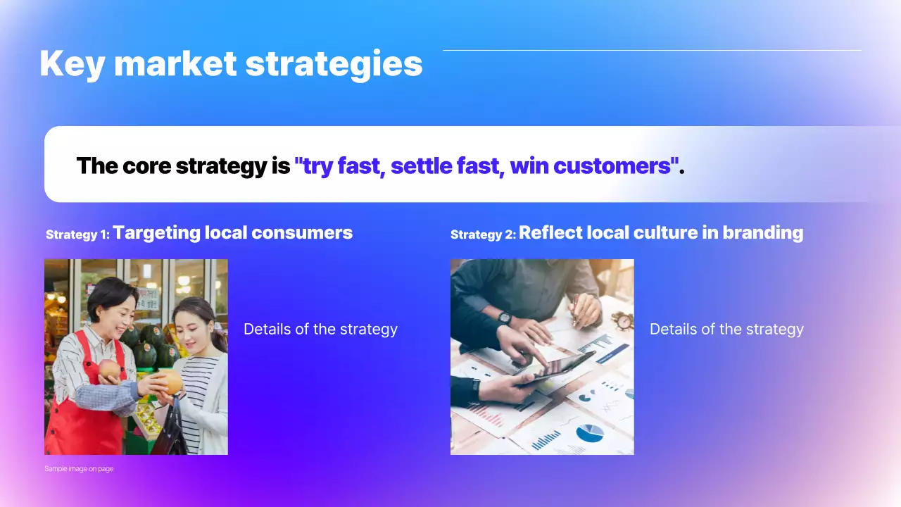 Apresentação do seminário com exemplos modernos de azul e púrpura