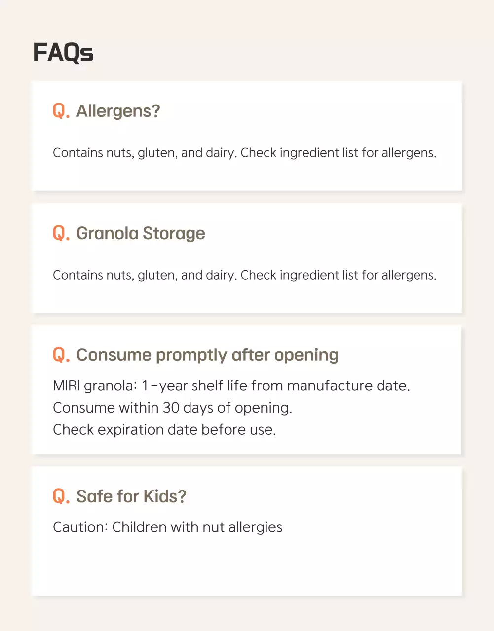 Quảng bá thông tin và biện pháp phòng ngừa cơ bản về granola màu nâu và màu be