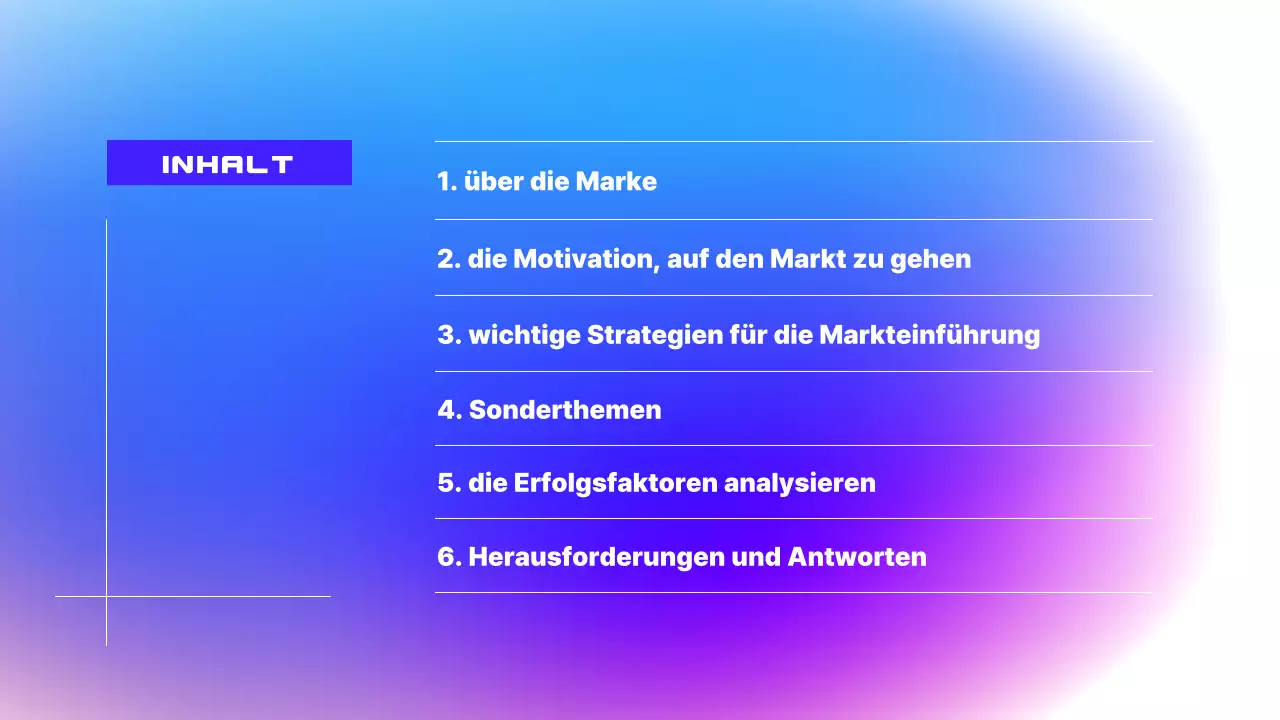 Präsentation des Seminars mit modernen Beispielen für Blau und Lila