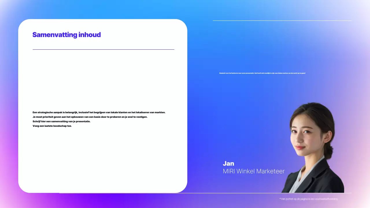Presentatie van het seminar over moderne voorbeelden van blauw en paars