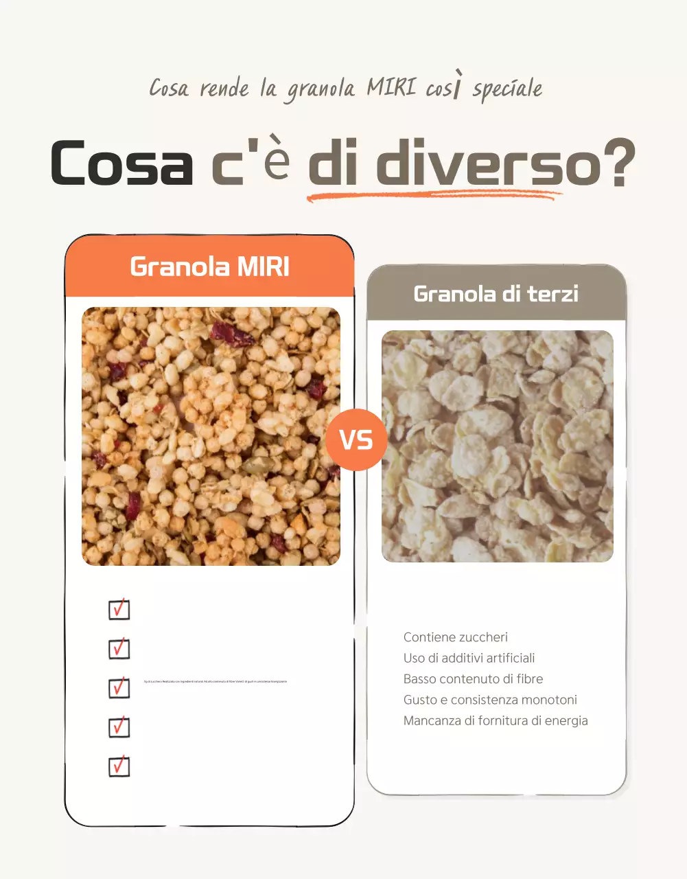 Promuovere i punti di controllo del granulato di base nei colori marrone e beige.