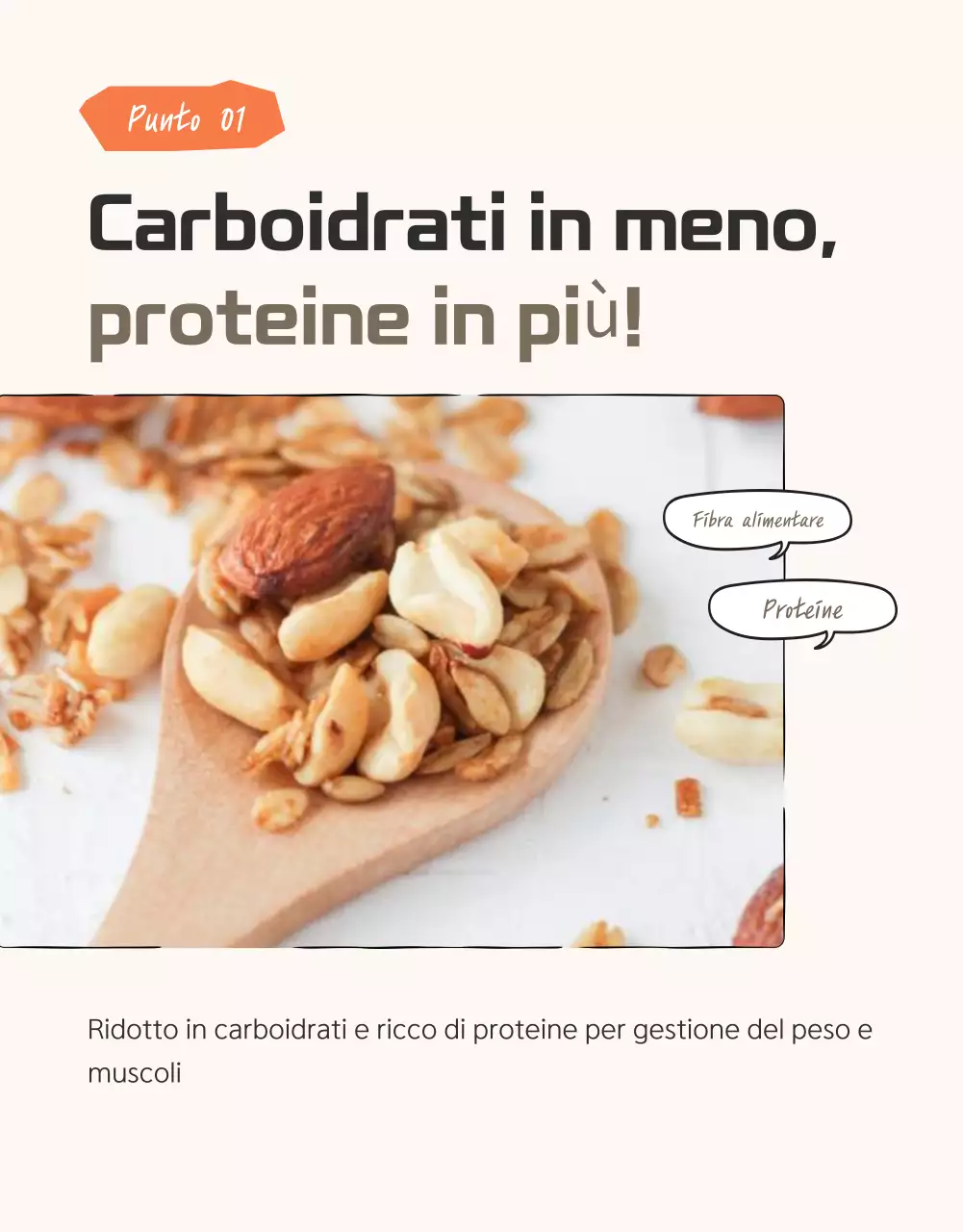 Promuovere i punti di controllo del granulato di base nei colori marrone e beige.