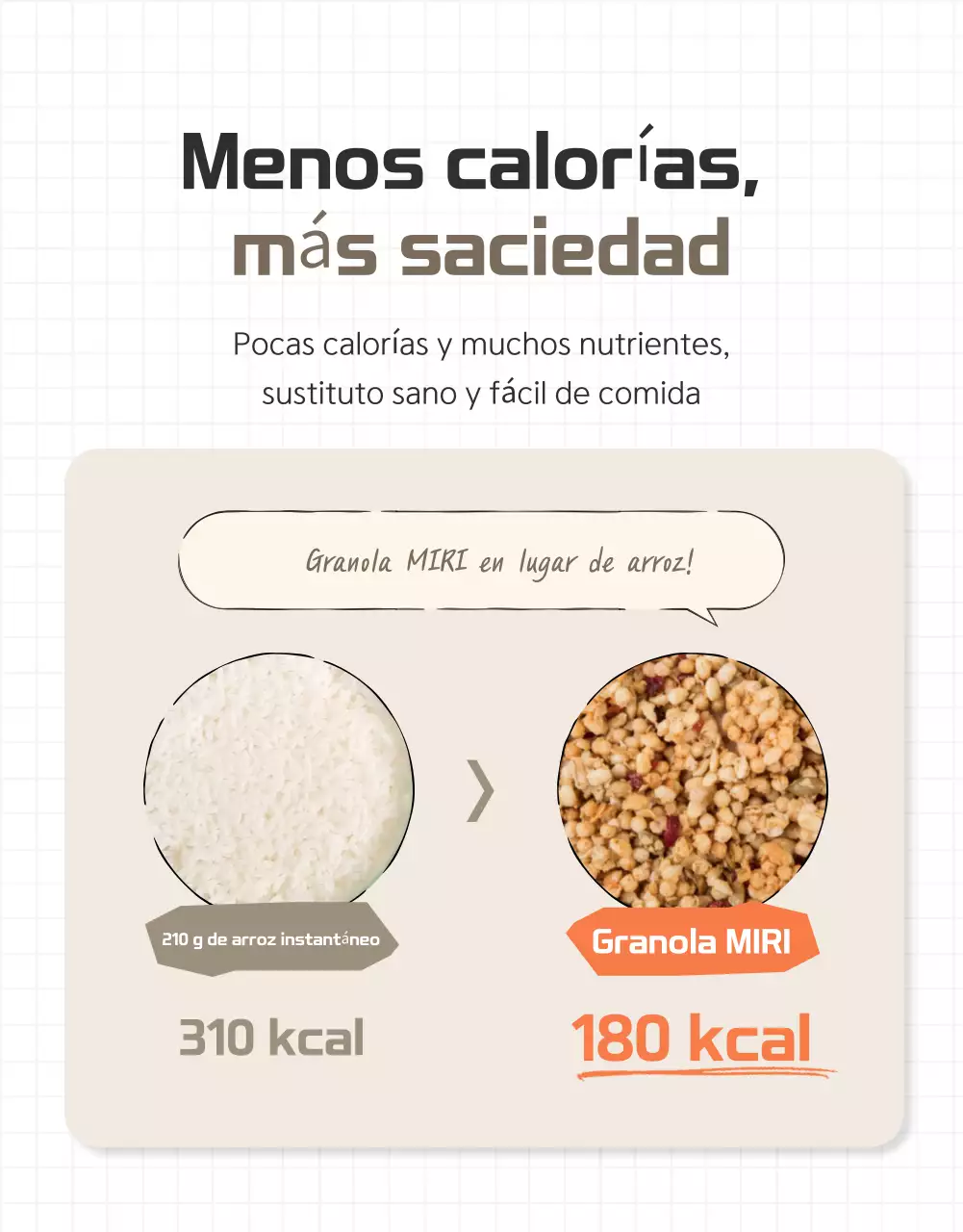 Promover puntos de control básicos de granola en marrones y beiges
