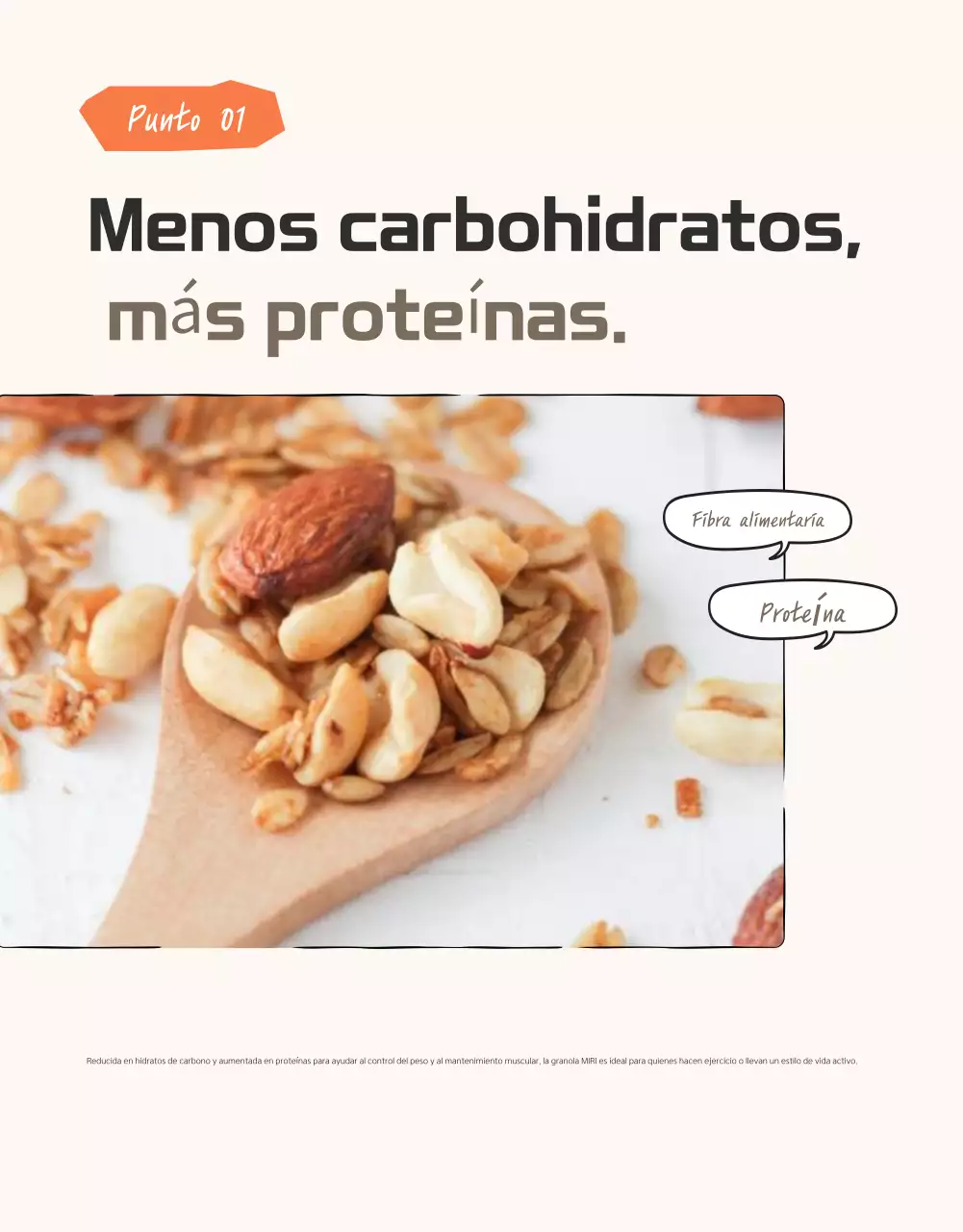 Promover puntos de control básicos de granola en marrones y beiges