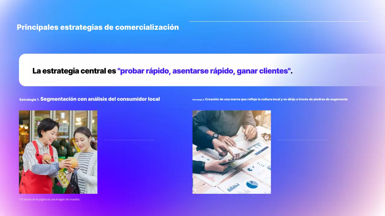 Presentación del seminario sobre ejemplos modernos de azul y morado